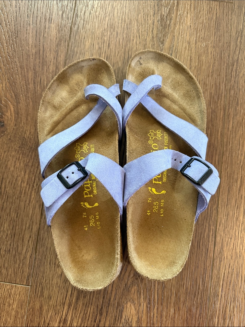 Papillio Birkenstock Germany Made Lavender Purple Suede Cross-Strap Sandals 41